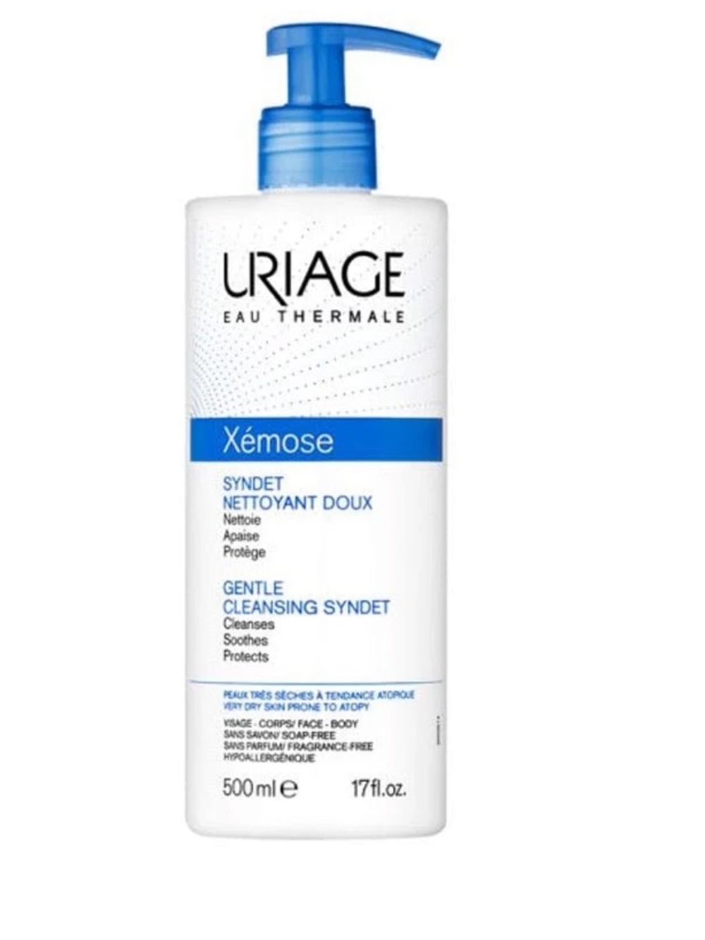 Uriage Xemose Gentle Cleansing Syndet Soap-Free 500ml Atopy Dry Skin 17fl oz New